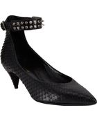 Saint Laurent Spike Ankle-Strap Pumps - Lyst