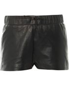 Anne Vest Leather Shorts - Lyst