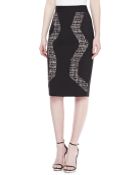 Diane von Furstenberg Tweed Ponte Combo Skirt - Lyst