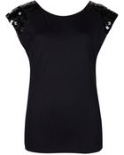 Ted Baker Embellished Shoulder Top - Lyst