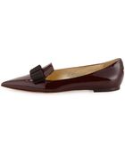 Jimmy Choo Gala Patent Bow Loafer - Lyst
