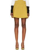 Carven Yellow A_line Gabardine Skirt - Lyst