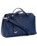 Fendi Blue Leather 'By The Way' Convertible Top Handle Bag - Lyst