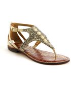 Sam Edelman Galvin Embellished Leather Sandals - Lyst