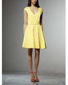 Patrizia Pepe Corolla Dress In Structured Stretch Cotton Fabric - Lyst