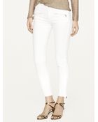 Ralph Lauren Black Label Leather-Trim 400 Ankle Jean - Lyst