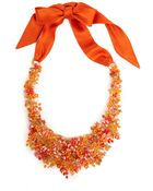 Natori Beaded Bib Necklace - Lyst