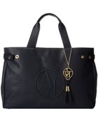 Armani Jeans Saffiano Shopper - Lyst