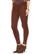 Ralph Lauren Lauren Suede Front Pants - Lyst