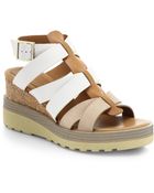 See By Chloé Leather & Cork Wedge Sandals - Lyst