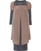 Suno Printed Wool-Blend Jersey And Silk-Crepe Dress - Lyst