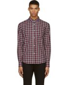 Band of Outsiders Navy And Red Plaid Button_Down Shirt - Lyst