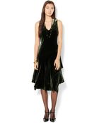 Lauren Ralph Lauren Sleeveless Velvet V-Neck Dress - Lyst