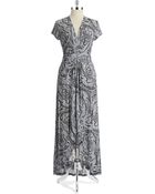 MICHAEL Michael Kors Cap Sleeved Maxi Dress - Lyst