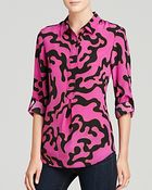 Diane von Furstenberg Top Printed Silk - Lyst