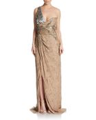 Valentino Embellished Silk Gown - Lyst