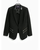 Violeta By Mango Zip Detail Blazer - Lyst