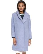 O'2nd Slim Fit Long Wool Coat - Blue - Lyst