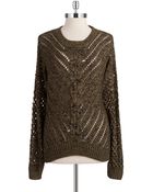 Dex Open Knit Sweater - Lyst
