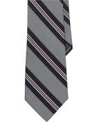 Lauren by Ralph Lauren Striped Houndstooth Silk Tie - Lyst