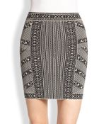BCBGMAXAZRIA Josa Printed Stretch Jersey Mini Skirt - Lyst