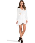 Donna Mizani Cut Out Flounce Dress - Lyst