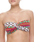 Trina Turk Venice Beach Twisted Bandeau Bikini Top - Lyst