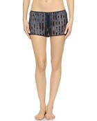Kiki De Montparnasse Shadow Stripe Silk Boxers - Midnight - Lyst
