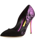 Rupert Sanderson Faded Crackle Suede Pump - Lyst
