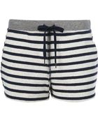 T By Alexander Wang Striped Terry Cotton Shorts - Lyst