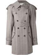 Comme Des Garçons Oversized Patterned Trench Coat - Lyst
