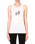 Ann Demeulemeester Sleeveless Slogan Tank Top Rosy - Lyst