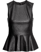 H&M Peplum Top - Lyst