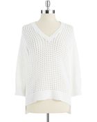 MICHAEL Michael Kors Loose Knit Vneck Sweater - Lyst