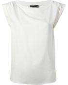 Emporio Armani Wide Cap Sleeve Top - Lyst