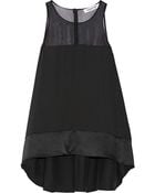 Elizabeth And James Cannon Silk Satin-Trimmed Chiffon Top - Lyst