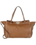 Valentino Medium Rockstud Tote - Lyst