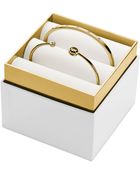 Michael Kors Gold-Tone Crystal Logo Bangle Bracelet Set - Lyst