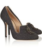 Oscar de la Renta Ciciliapla Tasseled Tweed Pumps - Lyst
