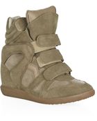 Isabel Marant Bekett Suede Wedge Sneaker - Lyst