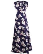 Marni Floral-Print Wrap Dress - Lyst
