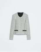 Zara Blazer with Zip Pockets - Lyst