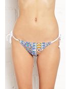 Forever 21 Bright Geo String Bikini Bottom - Lyst