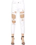 Reverse Ripped Cotton Denim Jeans - Lyst