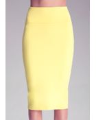 Bebe Solid Midi Skirt - Lyst
