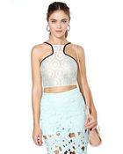 Nasty Gal Emilia Lace Crop Top - Lyst