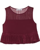 Elizabeth And James Keaton Cropped Silk Top - Lyst