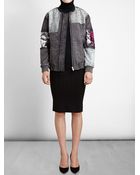 Filles A Papa Distressed Bomber Jacket - Lyst