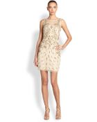 Aidan Mattox Sequined Tulle Dress - Lyst
