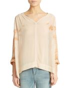 Free People Tie Dye Semi-Sheer Top - Lyst